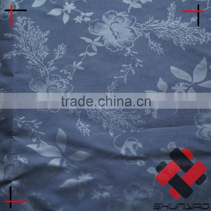 Polyester pongee emboss print fabric