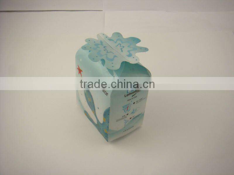 Triangle/square shape plastic package box with printing