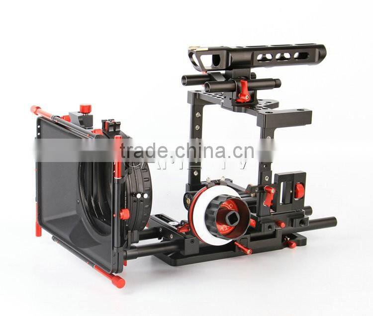 CAME-TV DSLR Cage W/ Hand Grip For GH4 & S ONY A7s & 5D Mark III