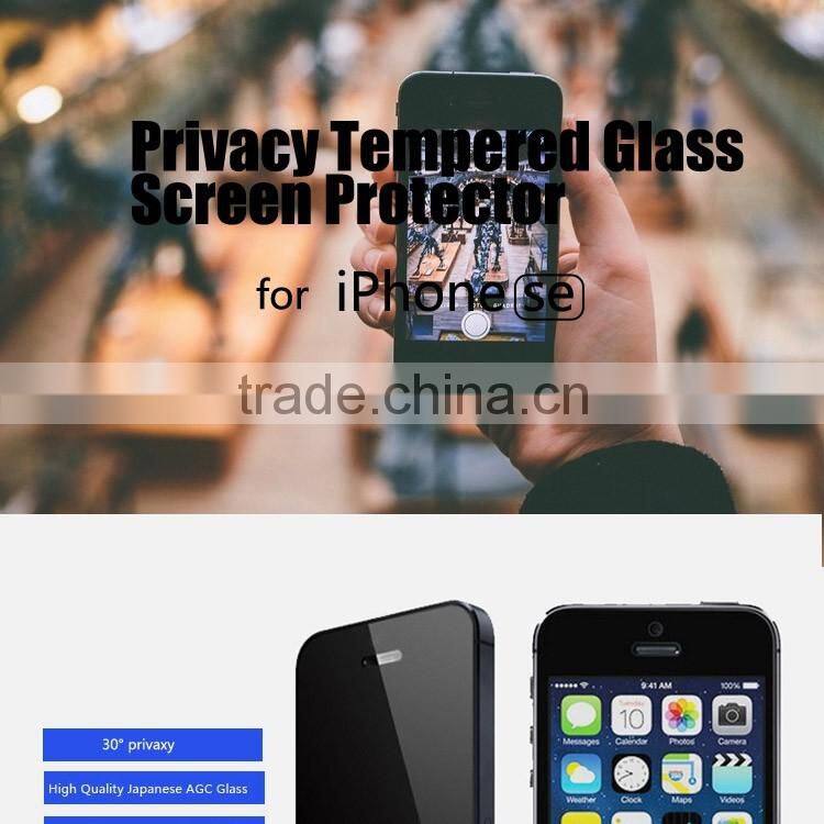 Premium Anti Spy Mobile Phone Use Privacy Glass Sticker for iPhone SE