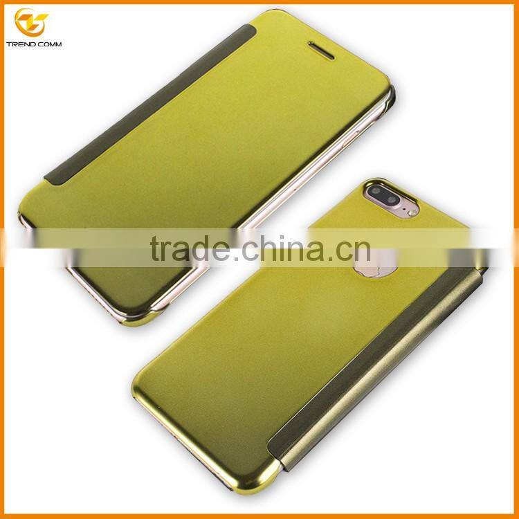 2016 trending products electroplating mirror leather case for iphone 7 plus
