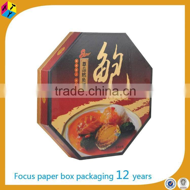 Elegant octagonal cardboard mooncake box luxury