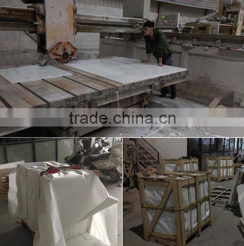 Luxury italy carrara white square marble tray