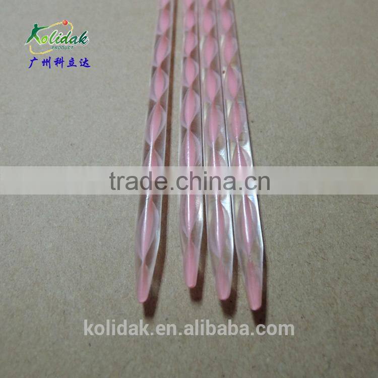 Acrylic Knitting Needle /PMMA twisted grain rod /plastic Knitting needles