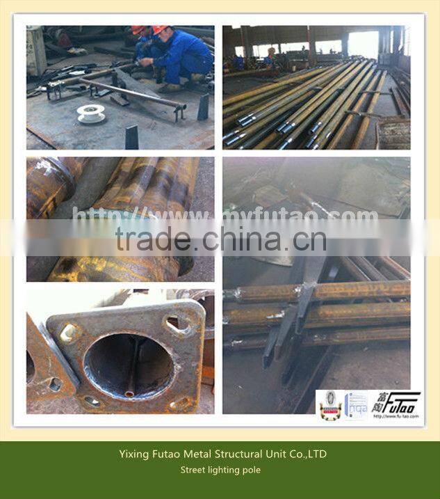 wood garden light pole