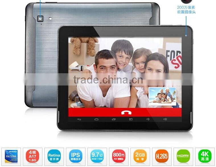 9.7inch Android 4.4 RK3288 Quad core 1.8Ghz Retina Screen 2048*1536 PiPo P1