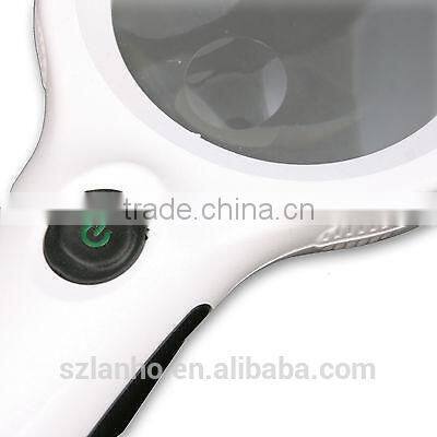 3X HANDHELD ILLUMINATED LIGHTED GLASS LENS MAGNIFIER MAGNIFYING 8 LED BULBS UV