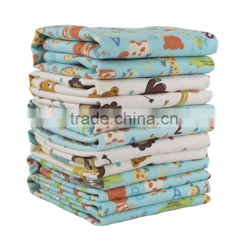 Cartoon Animals Printed Flannel Portable Travel Waterproof Changing Pad
