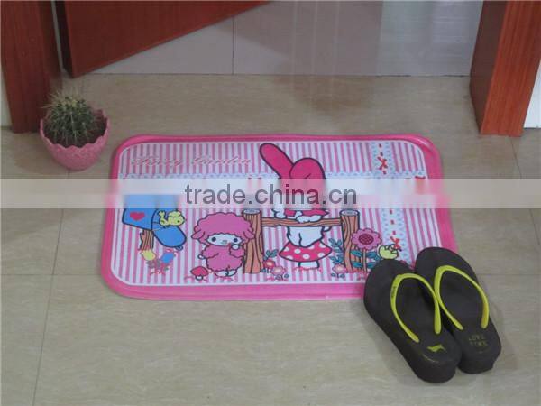 Anti-slip 100% nylon water absorption cheap printed stone door mat