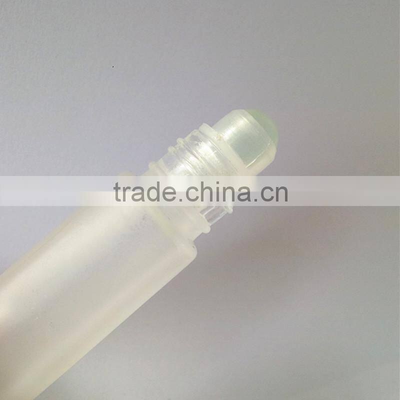 Frosted roll on glass bottle for empty roll on perfume bottle with aluminum cap
