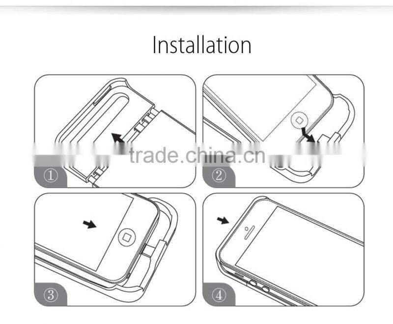 MFi charger for apple iPhone 55s booster battery power case with 2200mAh original connector