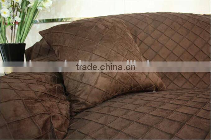wholesale 100% polyester solid dyed faux suede fabric for sofa/cushion