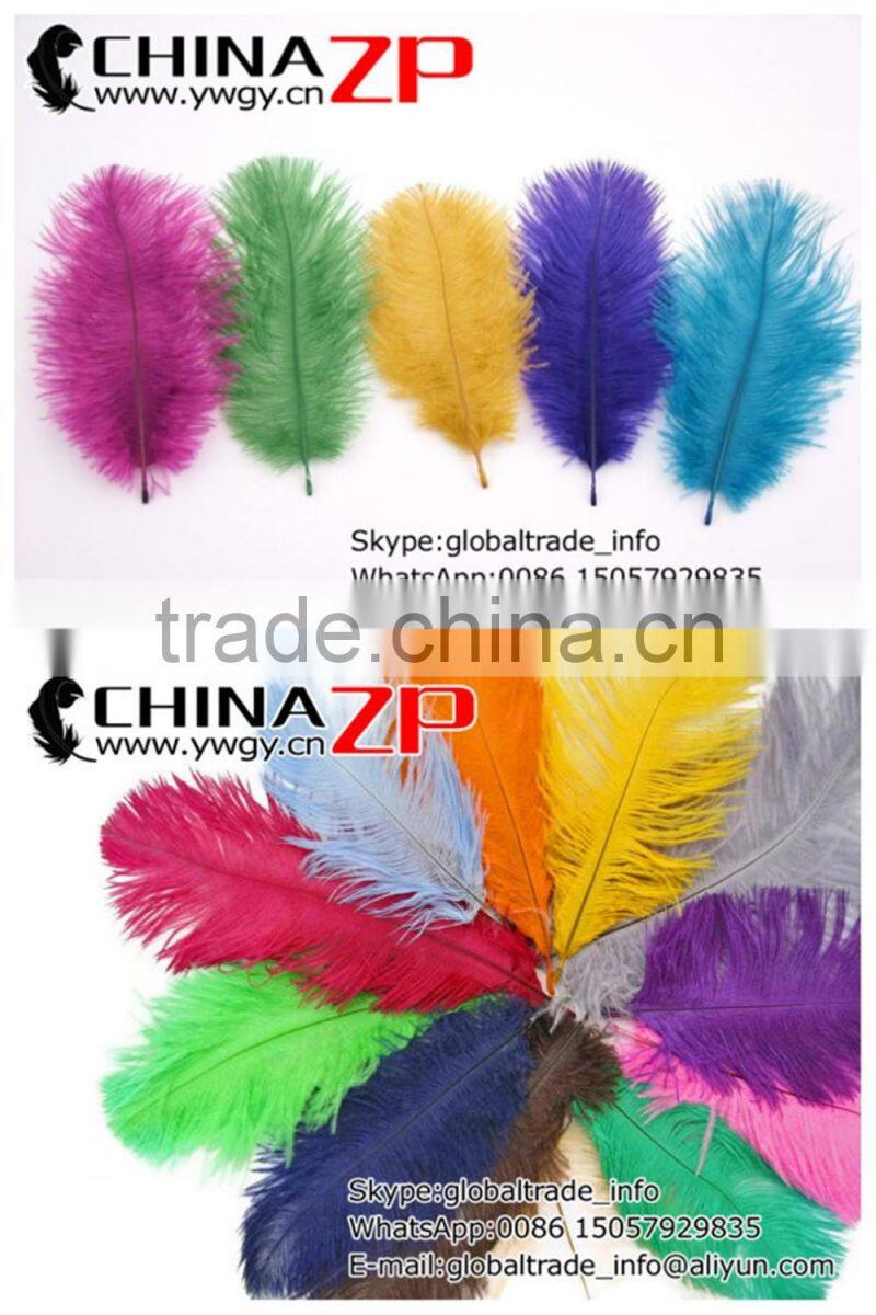 ZPDECOR No.1 Supplier in China Size From 6''-8'' Factory Exporting Popular Dyed MIx Colors Ostrich Feathers Plume for Decoration