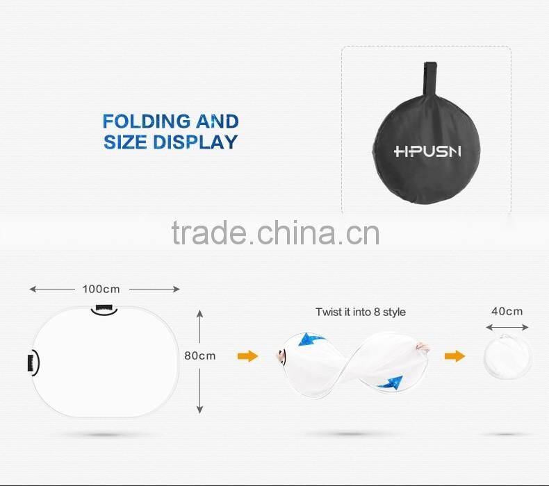 HPUSN 80x100cm 5 in 1 Portable Collapsible Light Photography Reflector for Studio Multi Photo