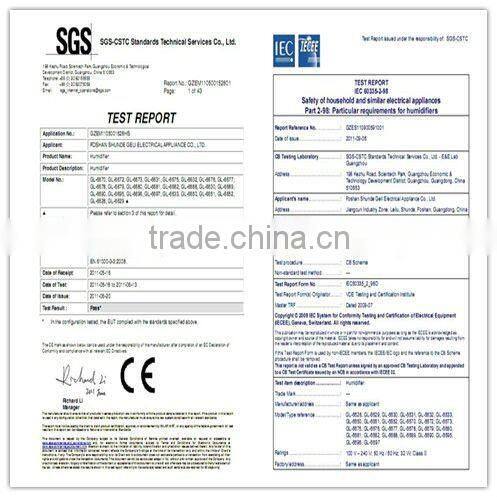 2013 wonderful GL-1121 with two bottles humidifier machine