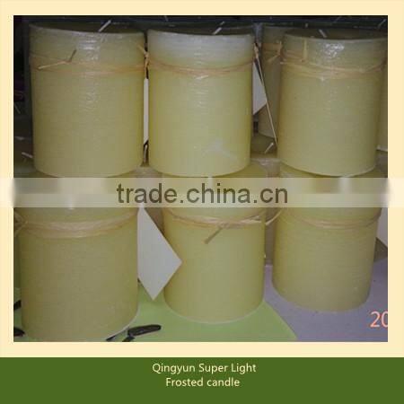 low temperature frosted pillar religious candle