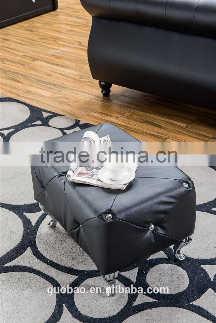 L13079 crystal leather bed/classic leather bed with buttons/pu leather bedroom set
