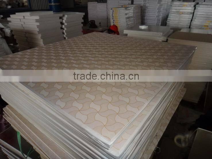 PVC vinyl faced gypsum ceiling tiles 600x600mm