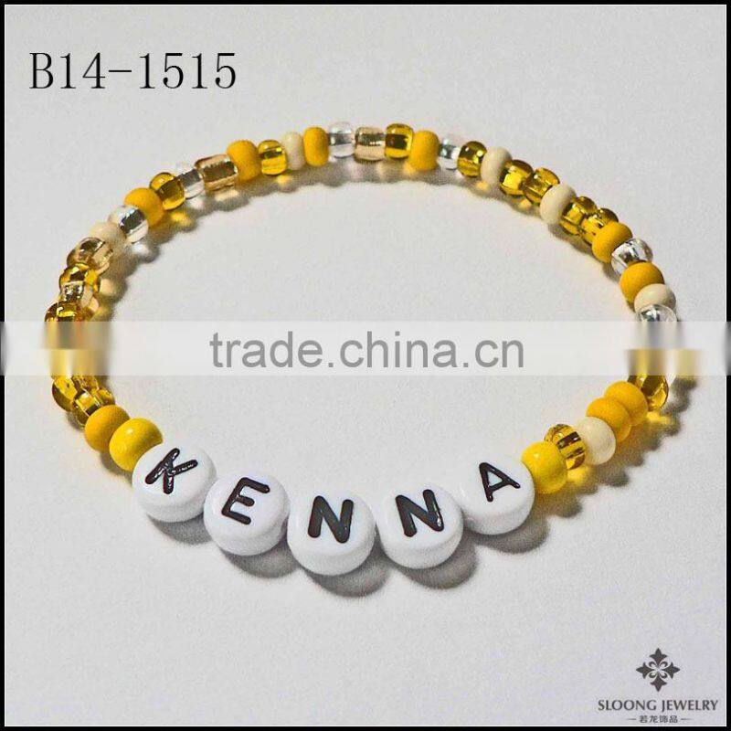 Different Color Sky Blue Wholesale Bright Color Bracelet Name Bracelet PERSONALIZED Bracelet