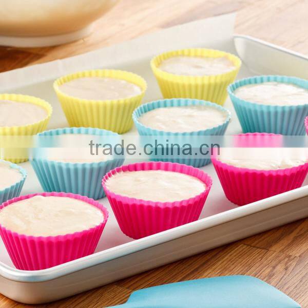 flower shape silicone teacup cupcake mold