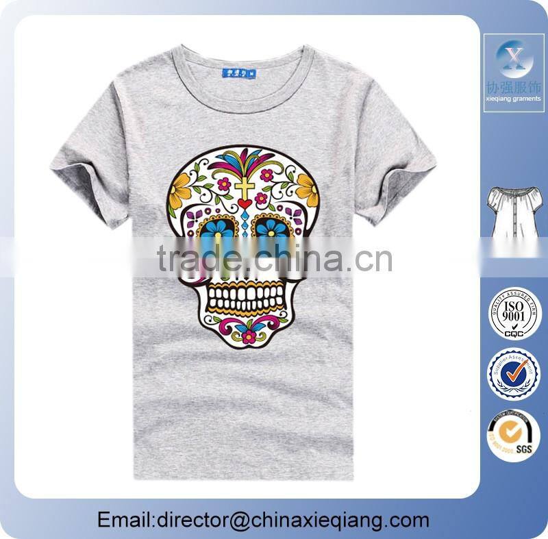 Hotsale sublimation print black t shirt with custom logo/bulk t shirt