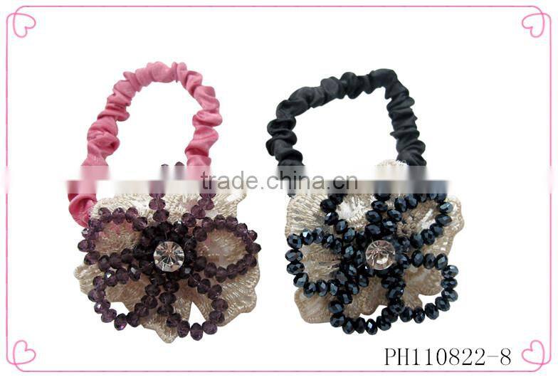 Fabric elastic hair band,glitter elastic hair bands for womens