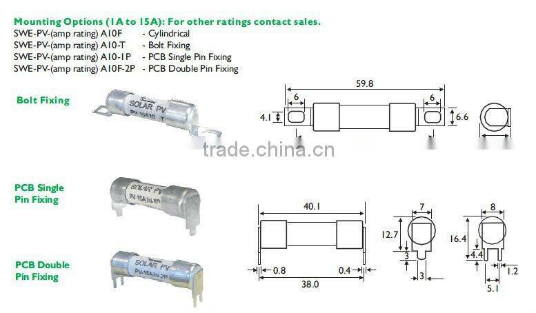 10*38 fuse clip,pcb fuse clip,sloar fuse clip