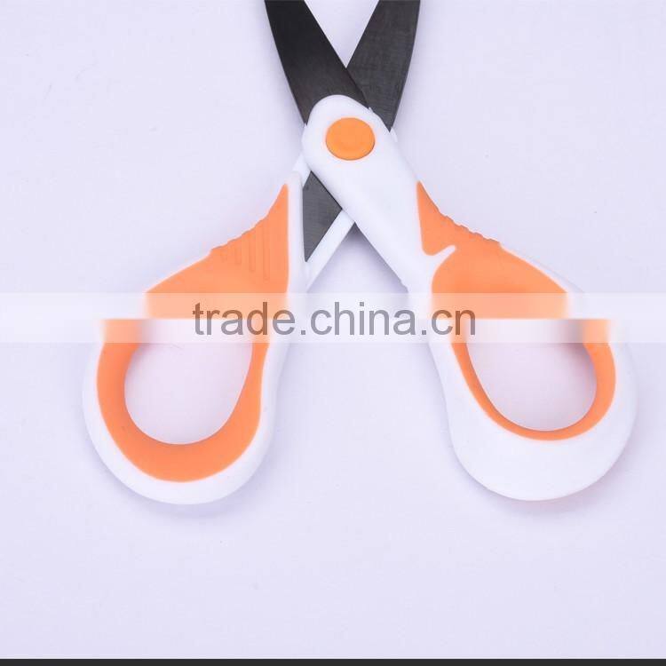 SH13015WOT-2016 New design professional 5" coated black titanium blade office scissors with PP+TPR handle