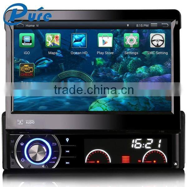 GPS Bluetooth Car Player Singel Din DVD Player 7 Inch 1024*600 Capacitive Touch Screen Player