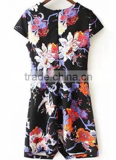 White Polka Dot V-neck Three Quarter Length Sleeve Dress