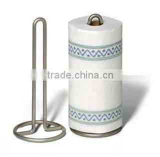chrome plated metal kitchen tissue paper roll holder