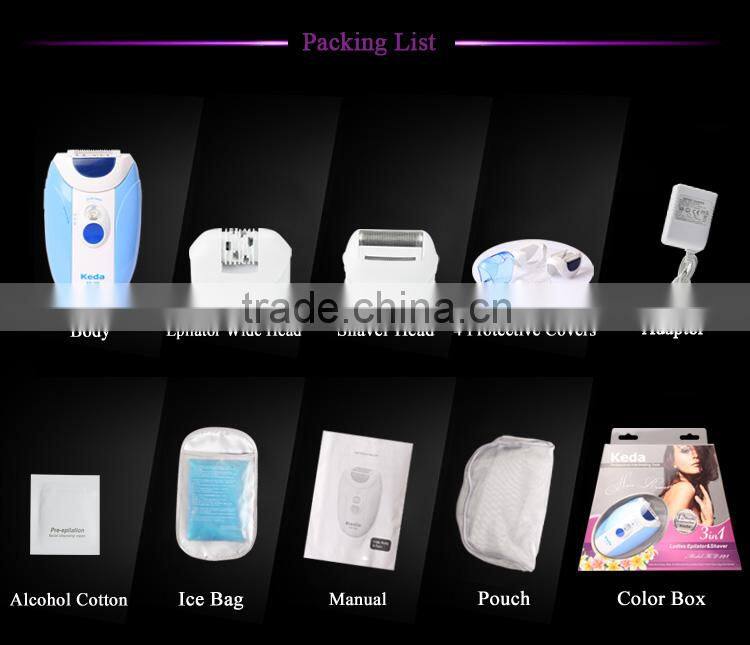 3 Heads Electric Lady Epilator Shaver