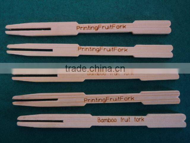 disposable bamboo fork for fruit or salad or BBQ