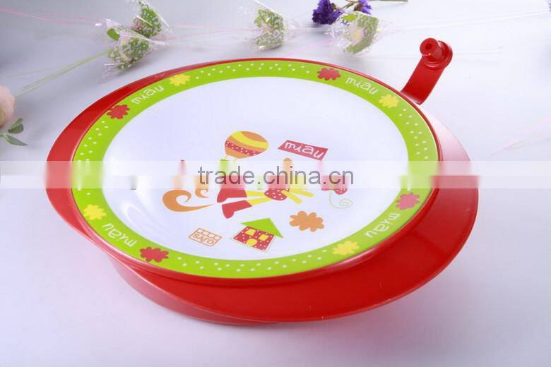 Cartoon design healthy 5pcs set melamine dinner set with gift box packing