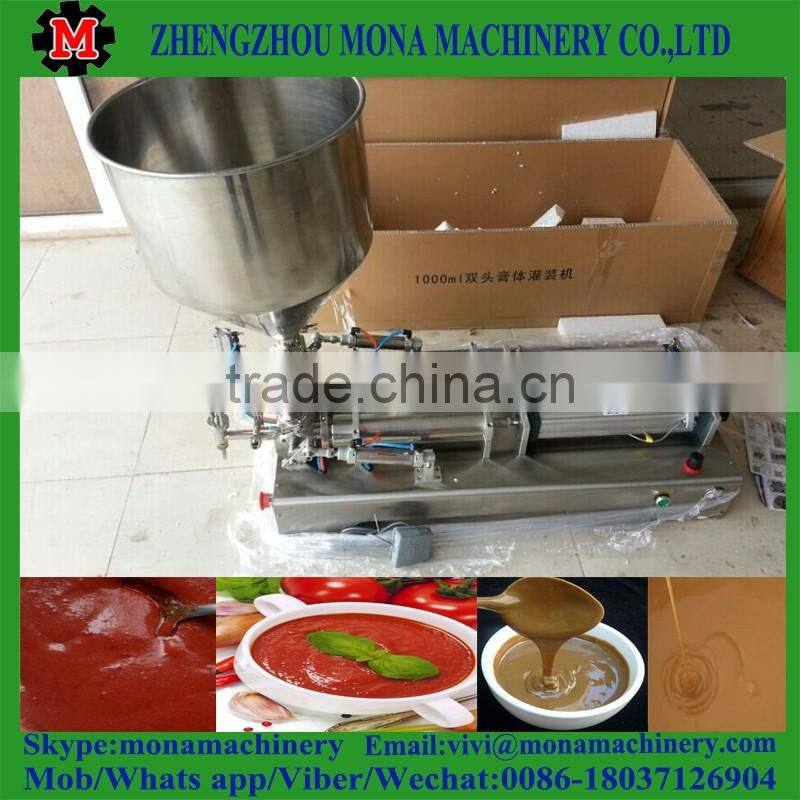 Hot Horizontal Pneumatic Double Heads Cream Paste Filling Machine