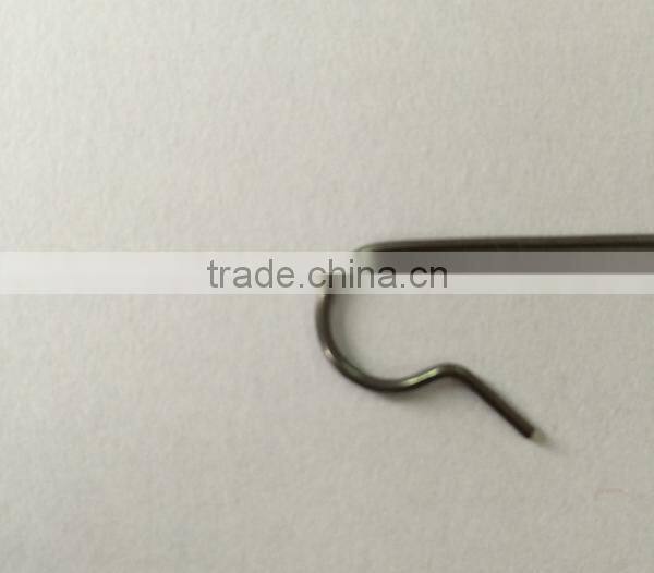 0.062 "wire diameter 1/4" rod length spring steel wire form 2" length snap power coating hook