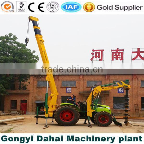 Auger crane pile driver/ Power Pole Erection Machine