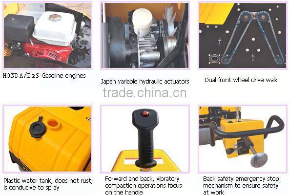 595kg small walk behind types road roller