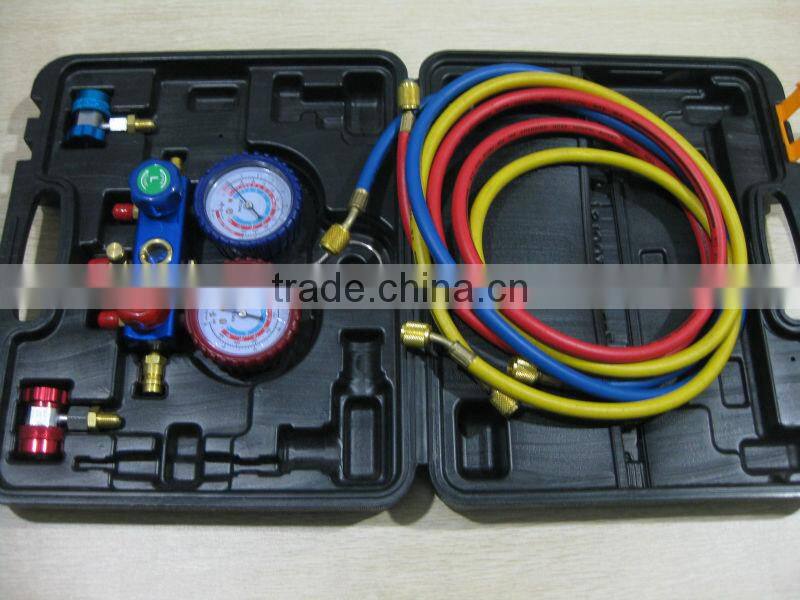 A/C manifold set with sight glass / Manifold brass gauges set / Manifold Gauge Set