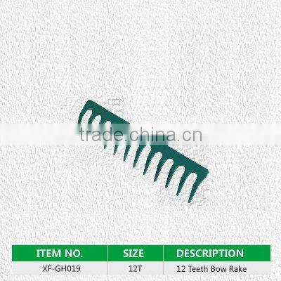 carbon steel leaf grabber rake with wooden handle farming rake