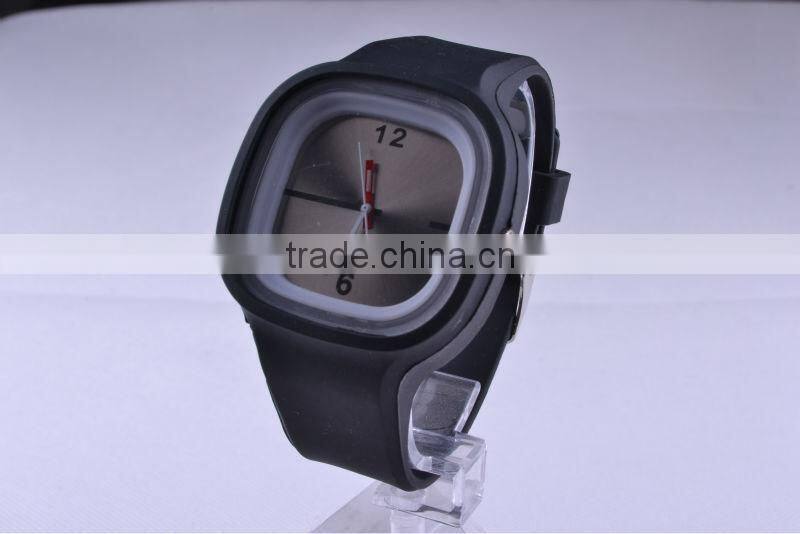 Anti-static flexible adornment looped rainbow color silicone watch
