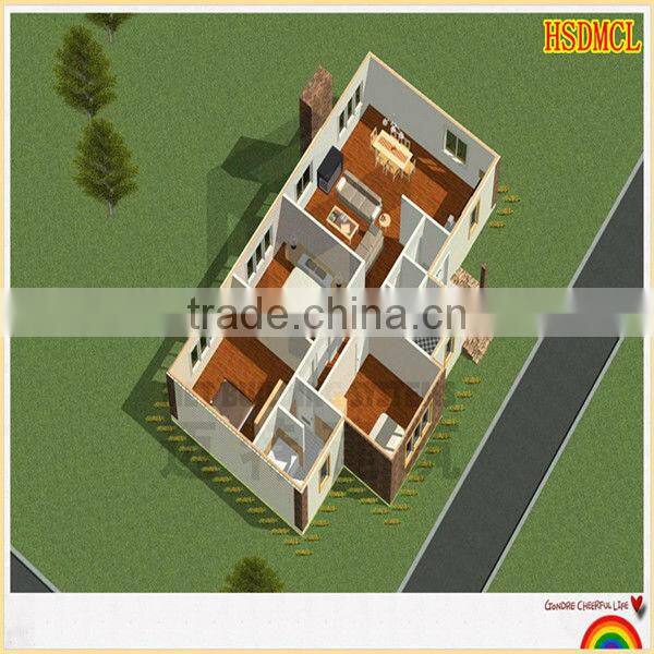 China prefabricated steel structure flat pack living container house