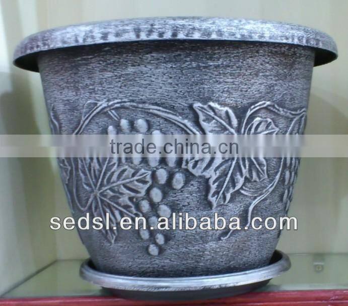 French Luxury Gilt Bronze Mounted plastic Vase, Bronze & Plastic Vase