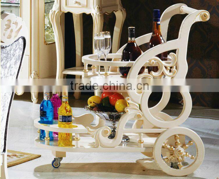 King Size Luxury Wooden Globe Stand Embossed Style