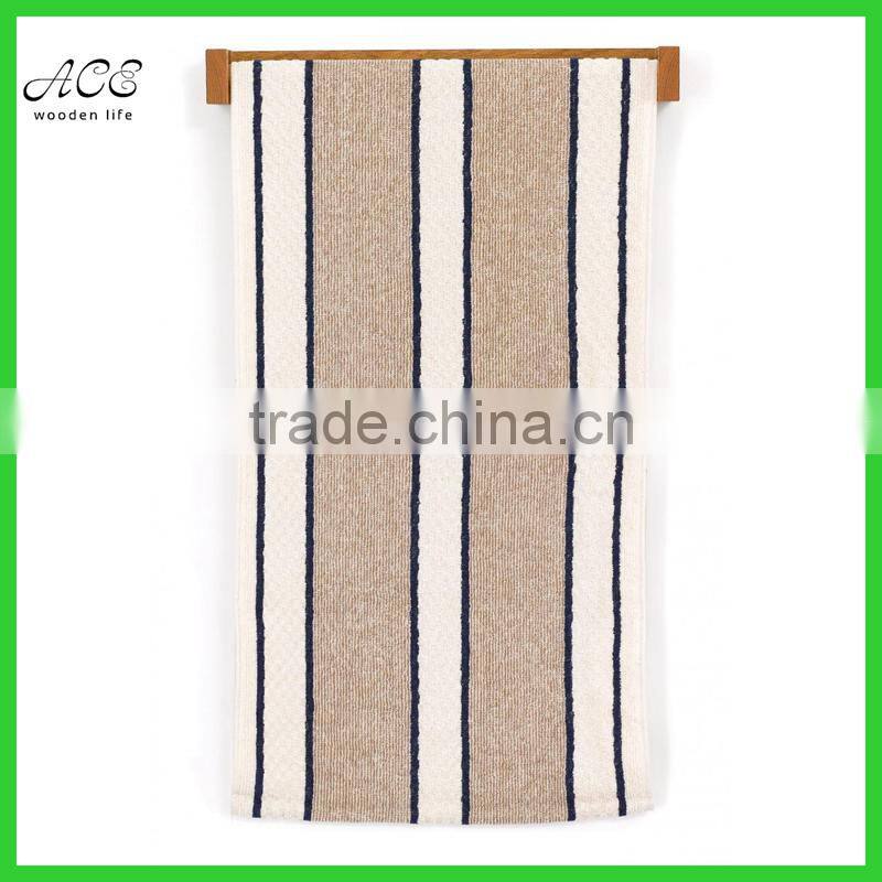 Wooden roller towel holder