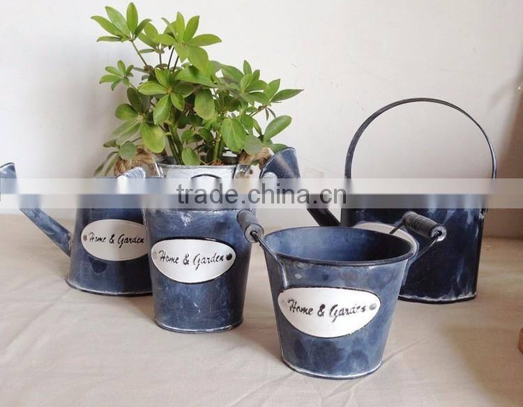 Galvanized artificial flower pot metal bouquet