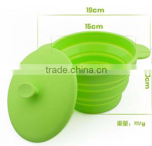 FDA & LFGB Baby Products Collapsible Silicone Bowl with Lid