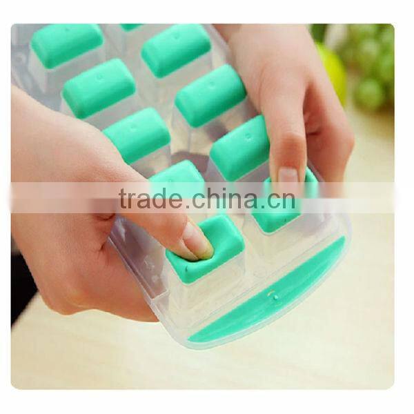 2014 custom hot summer cool frozen silicone ice cube tray