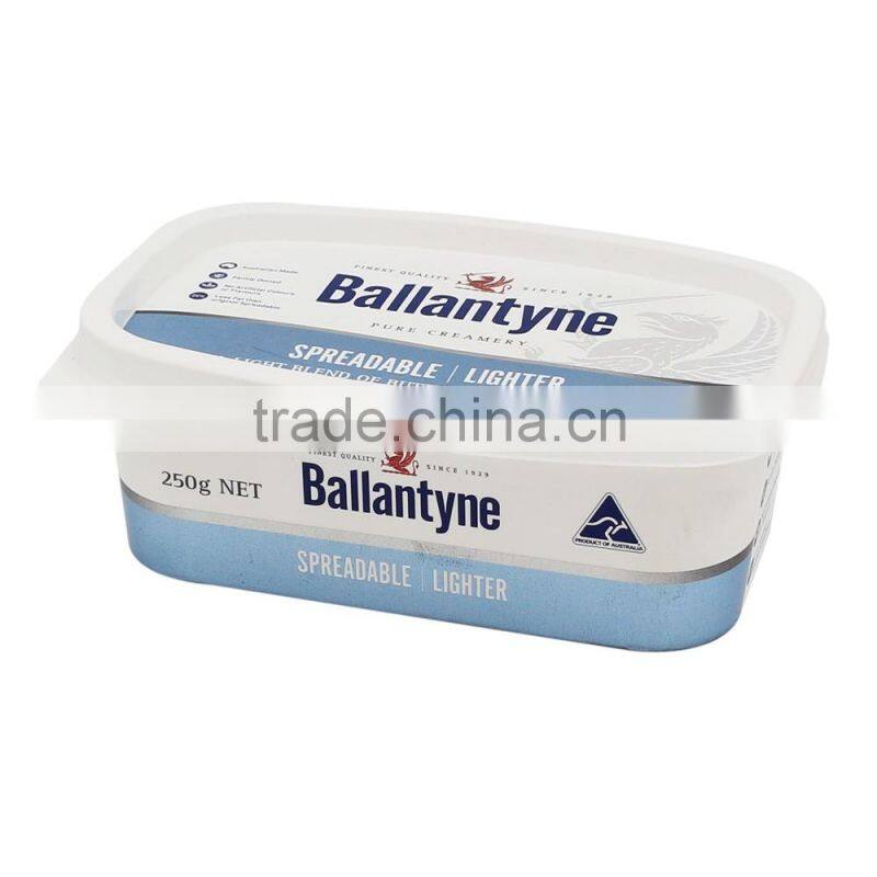 Customized Logo Design PP Plastic Box for Butter,Butter Pecan Box Cake Recipe.