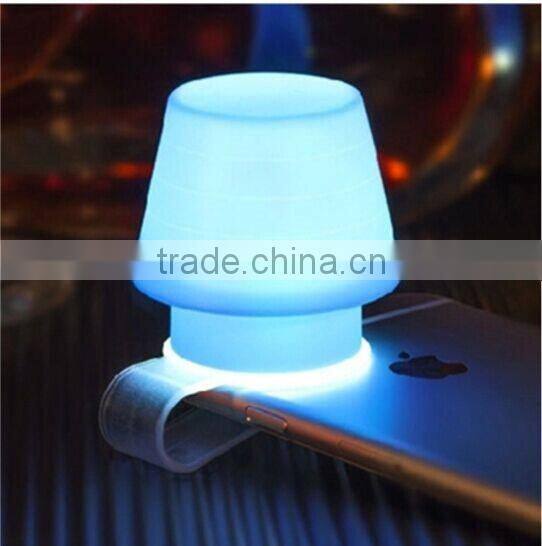 Promotional silicone mobile phone lampshade phone lamp cover